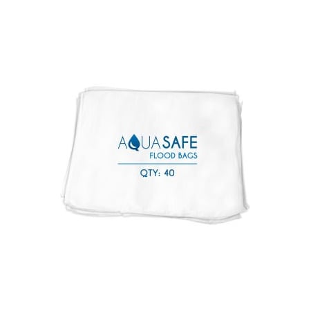 Mbz Industrial AquaSafe Liquid Absorbing Sandless Sandbag, 22inL x 16inW x 1inH, Pack of 40 AS40-FB